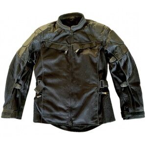 Xelement Men Motorcycle Armored Mesh Riding Jacket Armor Black Size Small